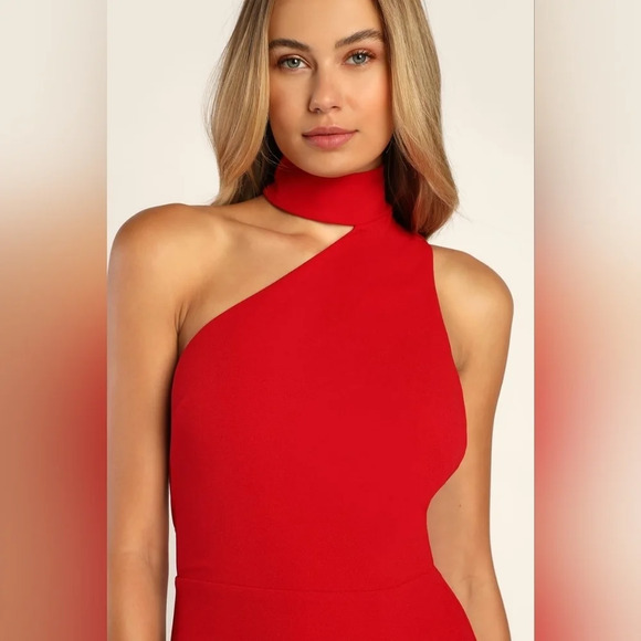 Lulu's Red Maxi Dress - Picture 3 of 12